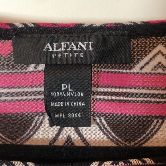 Alfani Women’s nylon sheer flowy blouse size LP - Picture 2 of 5